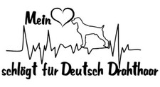 DEUTSCH DRAHTHAAR Autoaufkleber AUFKLEBER sticker Schriftaufkleber Mein Herz…