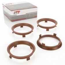 4x Zentrierringe Dunkelbraun