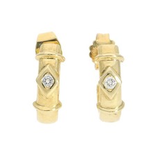 Gold creolen 750 - gold, diamant
