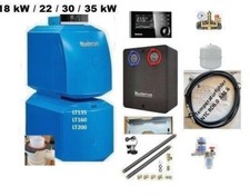 Buderus Paket Ölbrennwert Kessel GB125-18 bis 35 kw+Speicher LT 160 - 200 blau