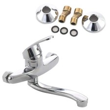 Küchenarmatur schwenkbarer Wandmontage Mischbatterie Küche Wasserhahn Gebraucht