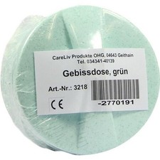 GEBISSDOSE mit Einsatz u.Deckel grün, 1 St PZN 02770191