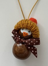 Anhänger Geschenk Mitbringsel Handmade Holz Handbemalt Püppchen Eule