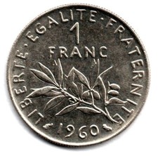 Frankreich franc 1960 - 1,