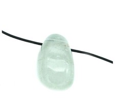 Trommelstein gebohrt Topas blau