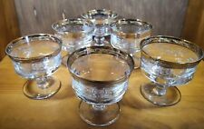 6 Murano Medici Sektschalen Italien Handarbeit Goldrand KULT stilvoll