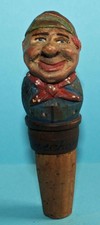 Alter Holz Zierkorken / Carved Wooden ANRI / Black Forest Bottle Stopper Bouchon