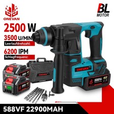 Bürstenlos Akku Bohrhammer Bohrmaschine 2 Modi Elektrischer Schlagbohrmaschine 