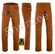 Herren ederhose Lederjeans  aus echtem Nubuk Ledergr;sse 37 inch 