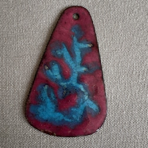 Vintage emaille anhänger aus - emaille,