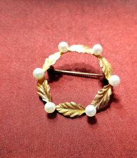 750 er Gold  ,Brosche/ Anstecknadel,  mit Zuchtperlen,Vintage