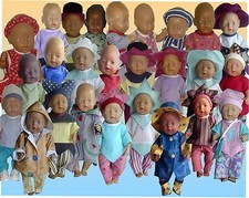 Baby Puppen Schnittmuster 43cm 3-4 tlg. Set wählen