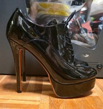 Onlymaker Oxford EU45 Plateau Lack Stiefeletten 3,5cm Plateau 15cm High Heel