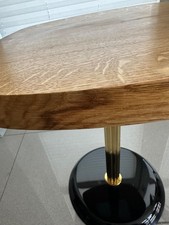 Beistelltisch Eiche Messing