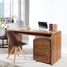 Massivholz Bürotisch CUBUS