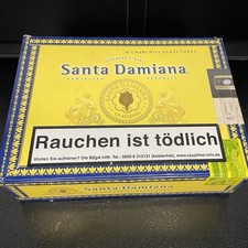 4x Santa Damiana Churchill Zigarrenkiste Dom. Rep. Leer Geschenkverpackung