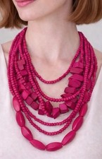 Boheme Statement Kette Pink