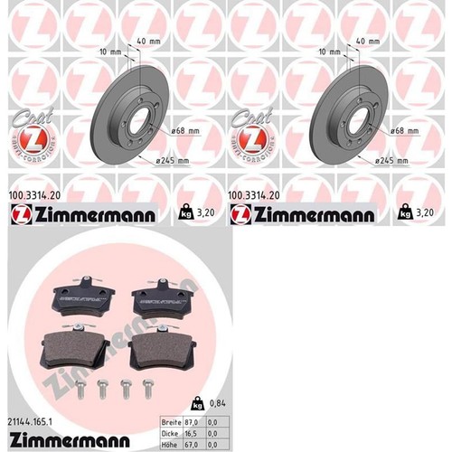 Zimmermann bremsscheiben 245mm - zimmermann,