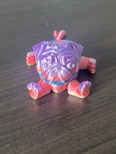 Mops Hund lila  Figur 3D bunt Deko Hund süß beweglich 