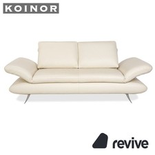 Koinor Velutti Leder Zweisitzer Creme manuelle Funktion Sofa Couch