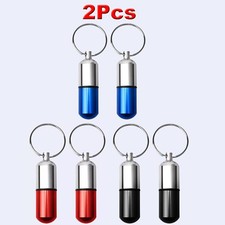 2X Metall Pillendose Pillenbox