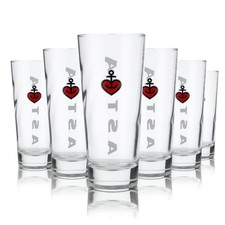 6x Astra Glas 0,25l Willi