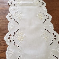 White 65" Formal Table Runner