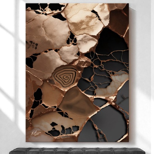 Leinwandbild xxl gold bronze - leinwandbild,