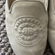 Baldinini 39 Wildleder Slipper Moccassin Beige Natur