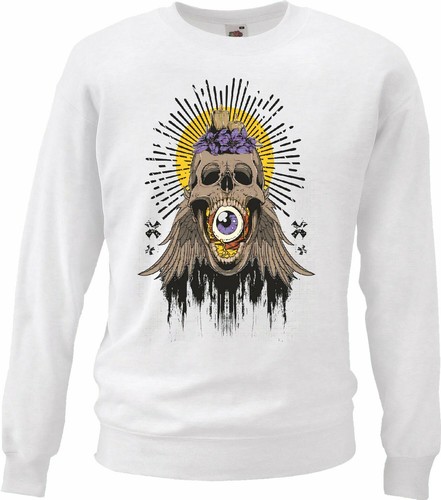 Sweatshirt vintage skull - sweatshirt,