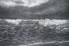 Aquatinta-Radierung „Wellen