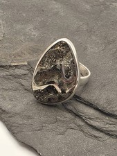 Fossiler Ammonit Ring mit