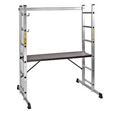 Alu Aluminium Mehrzweckleiter Leiter Gerüst Baugerüst Kleingerüst 3 in 1