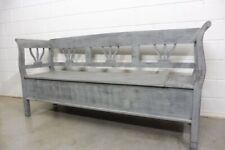 Truhenbank Shabby Chic Blau Sitzbank Holzbank Bank aus Weichholz