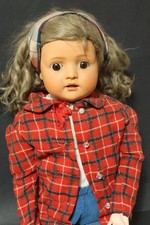 Alte 72cm Bruno Schmidt Puppe Gliederkörper Celluloid Puppen Massekörper dolls