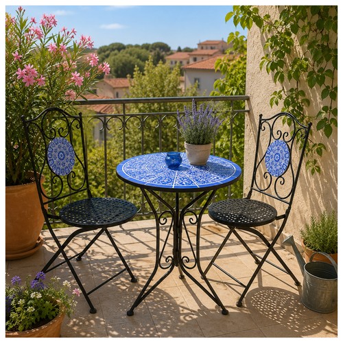 Bistro set metall schwarz - bistro,
