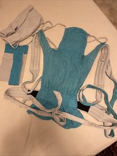 MySol Babytrage zweifarbig mit Bindehüftgurt türkis braun von Girasol Caribe