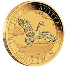 Goldmünze Schwan 10