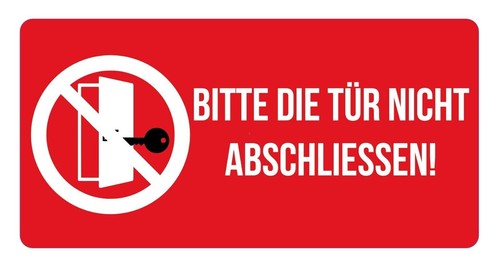 Aufkleber hinweis bitte die - hinweis, „bitte