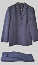 Damen Hosenanzug * Gr. 42 * dunkelblau mit Streifen * pflegeleicht * Stresemann