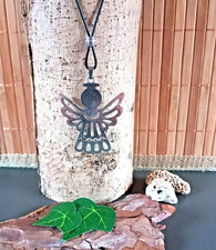Halskette Kette mit großem Anhänger Engel  (182)