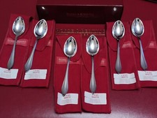 ROBBE BERKING R&B NAVETTE 6x MOKKA LÖFFEL 925 SILBER BESTECK OVP - UNBENUTZT