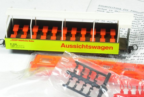 H0m aussichtswagen b2100 - aussichtswagen, rhb