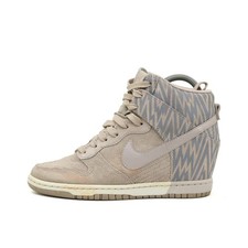 Nike Damen Dunk Sky Hi Wedge Sneaker Beige Grau Musterdesign Keilabsatz EU 37.5