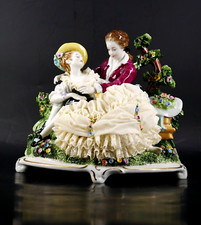 Unterweissbach Tüll Figur Pärchen Porzellanfigur Sammlerstück Liebespaar