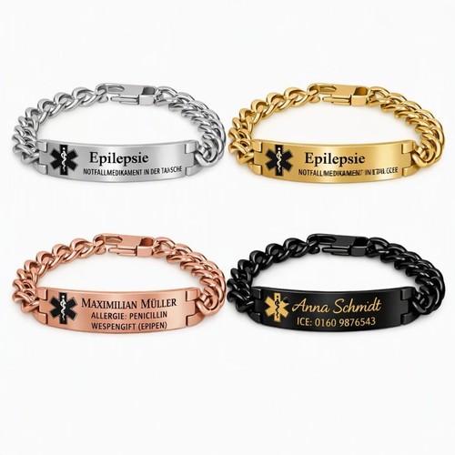 Sos massiv medizin armband - massiv, id