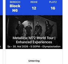 2 VIP Tickets Für Metallica