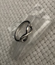 Infinity Ring Silberfarben Unendlichkeit massiv ewige Liebe Liebe Gr. 17 mm NEU