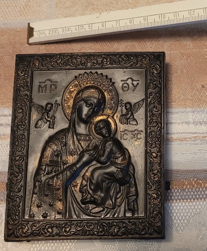 Wachs relief maria - jesus, kind