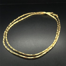 SCHLANGENKETTE AUS 925/- SILBER GELBVERGOLDET SCHMUCKJAGD